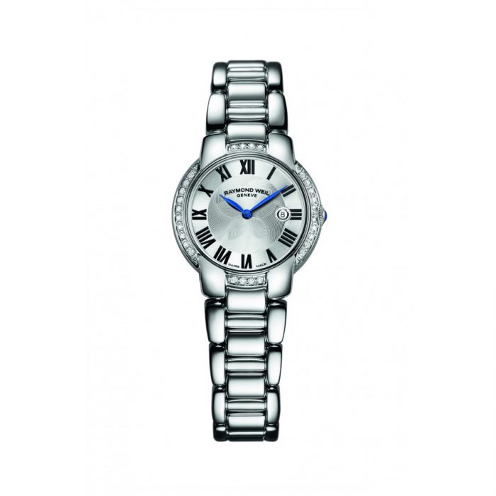Jasmine Steel on Steel 28 Diamonds Silver Dial