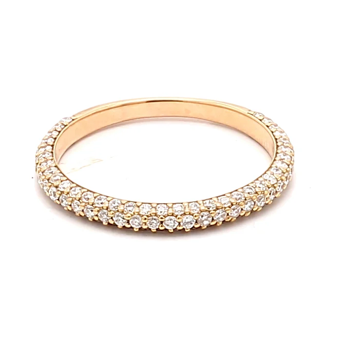 14K Rose Gold Diamond Eternity Band, 0.63 ct tw