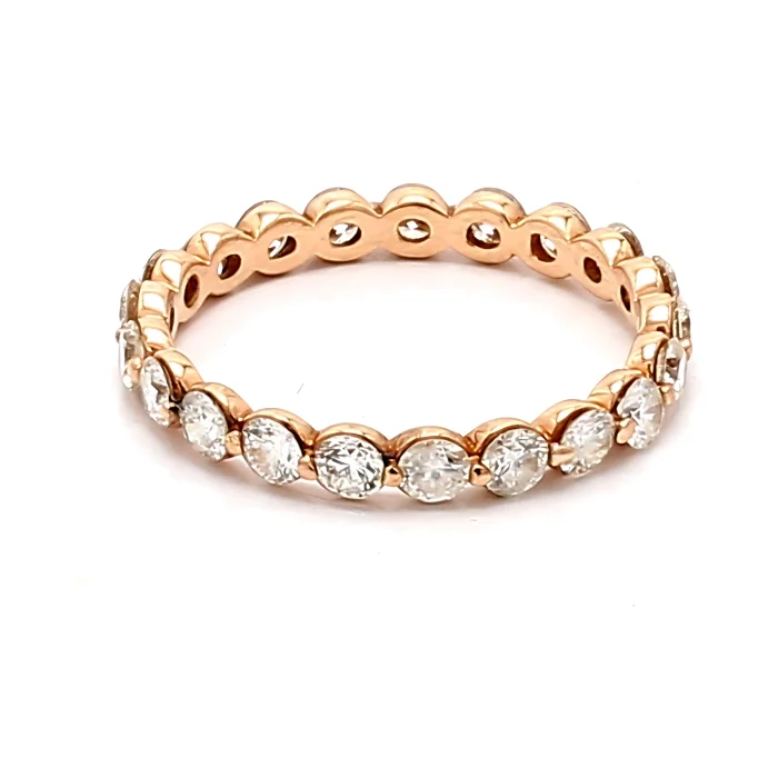 14K Rose Gold Diamond Eternity Band, 1.00 ct tw