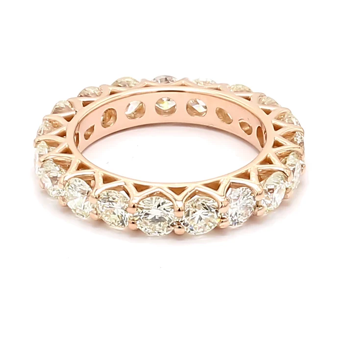 14K Rose Gold Diamond Eternity Band, 4.00 ct tw