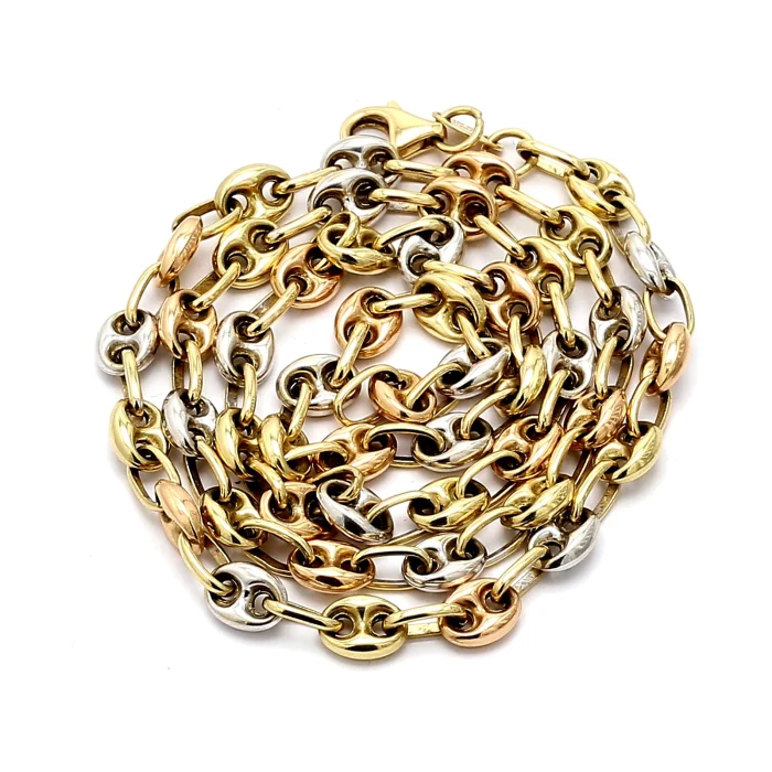 14K Three-Tone Gold Necklace