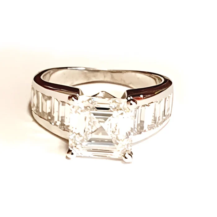 14K White Gold Baguette Diamond Semi-Mount, 1.00 ct tw