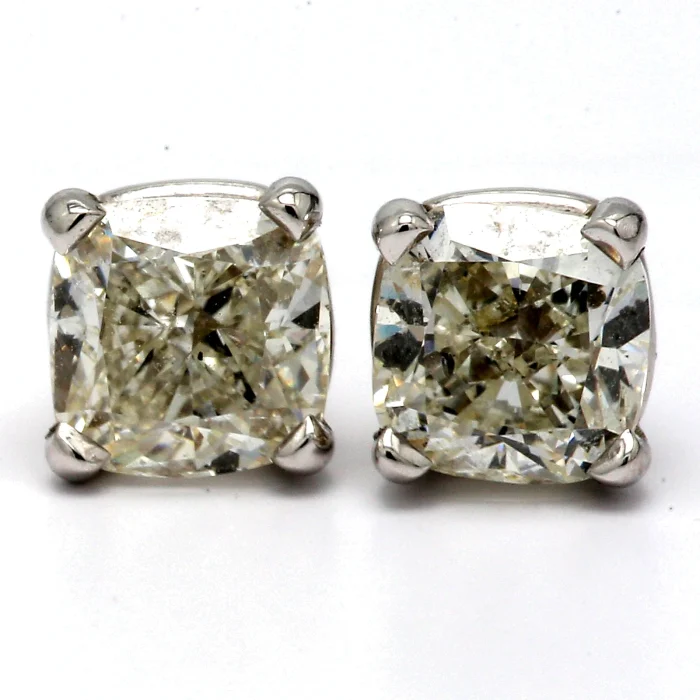 14K White Gold Cushion-Cut Diamond Stud Earrings, 1.41 ct tw