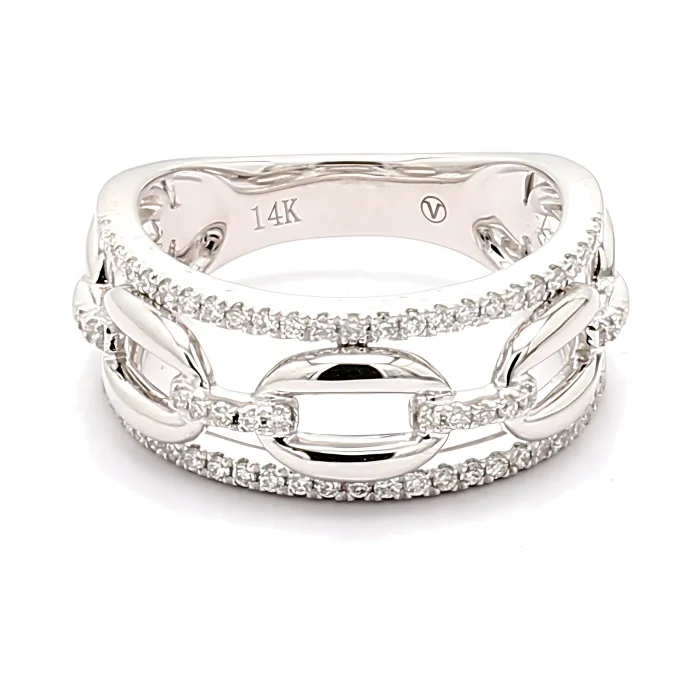 14K White Gold Diamond Band, 0.36 ct tw