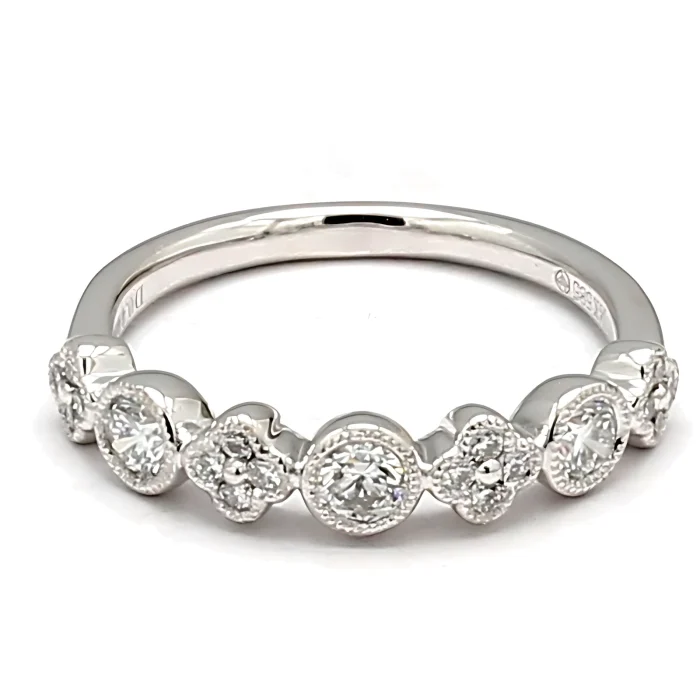 14K White Gold Diamond Band, 0.45 ct tw