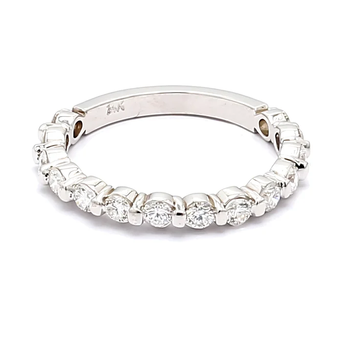 14K White Gold Diamond Band, 0.67 ct tw