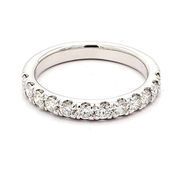 14K White Gold Diamond Band, 0.79 ct tw