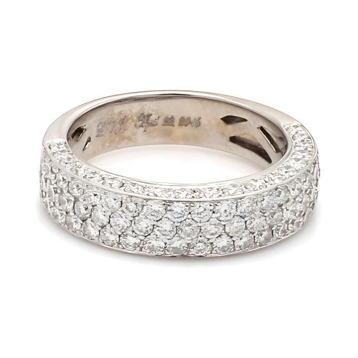 14K White Gold Diamond Band, 1.00 ct tw