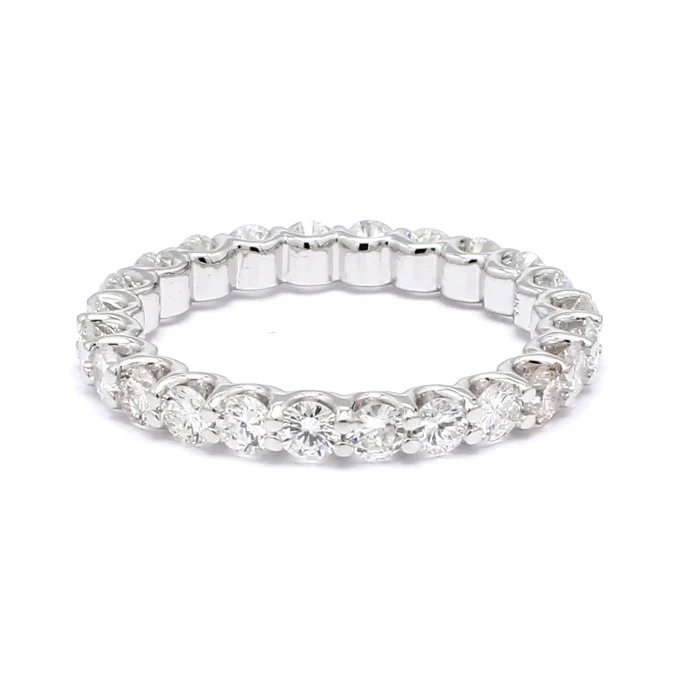 14K White Gold Diamond Band, 1.65 ct tw