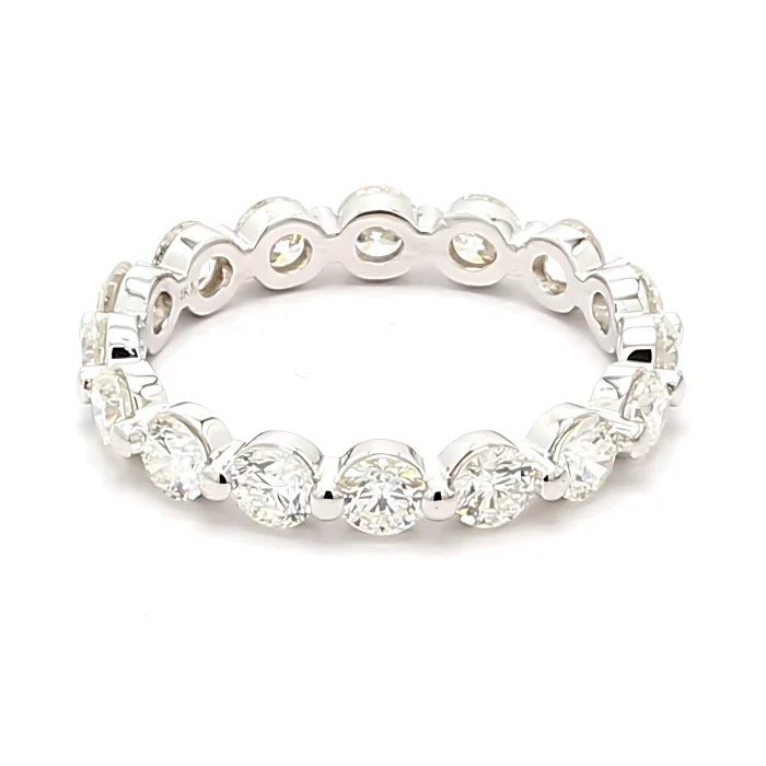 14K White Gold Diamond Band, 2.24 ct tw
