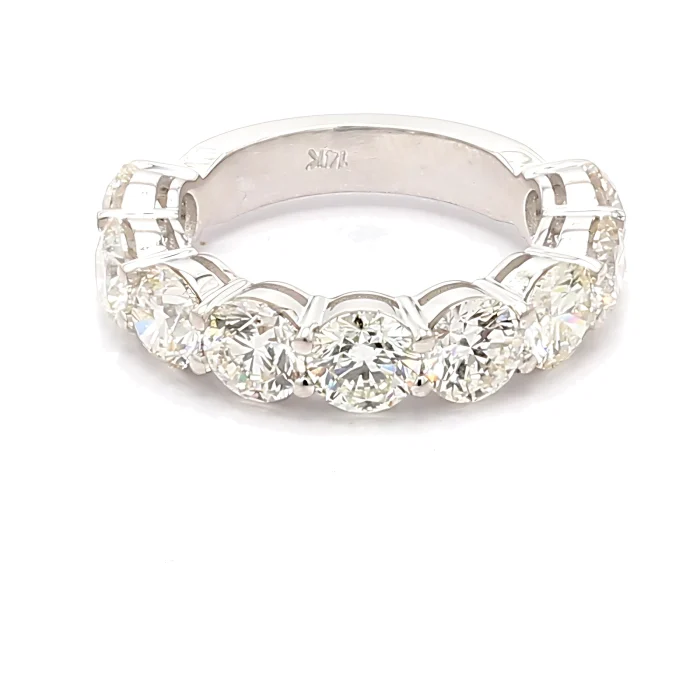 14K White Gold Diamond Band, 4.80 ct tw