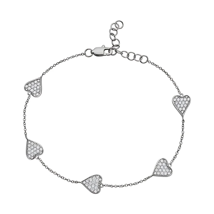 14K White Gold Diamond Bracelet, 0.51 ct tw