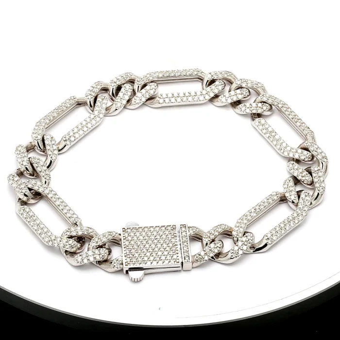 14K White Gold Diamond Bracelet, 4.62 ct tw