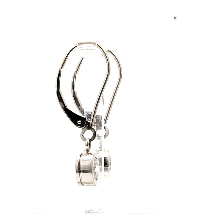 14K White Gold Diamond Drop Earrings, 1.02 ct tw