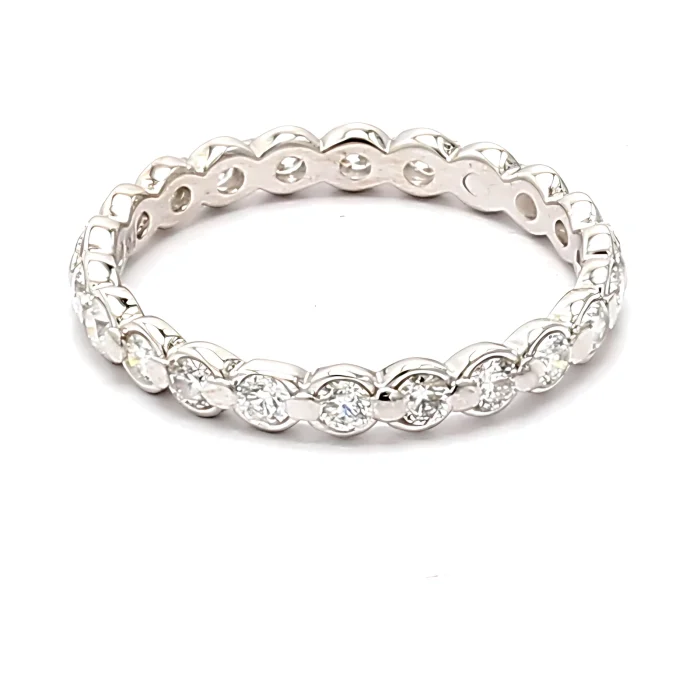 14K White Gold Diamond Eternity Band, 0.73 ct tw