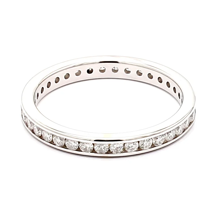 14K White Gold Diamond Eternity Band, 0.99 ct tw