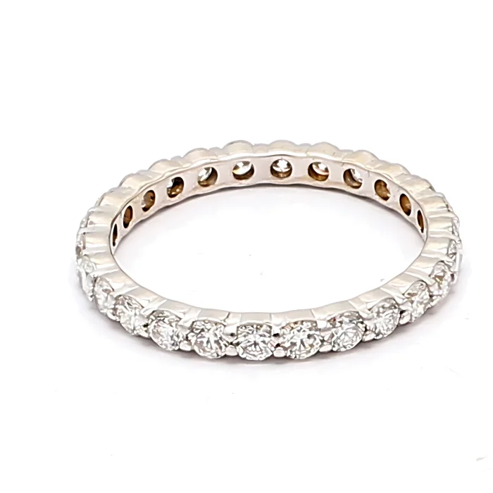 14K White Gold Diamond Eternity Band, 1.04 ct tw