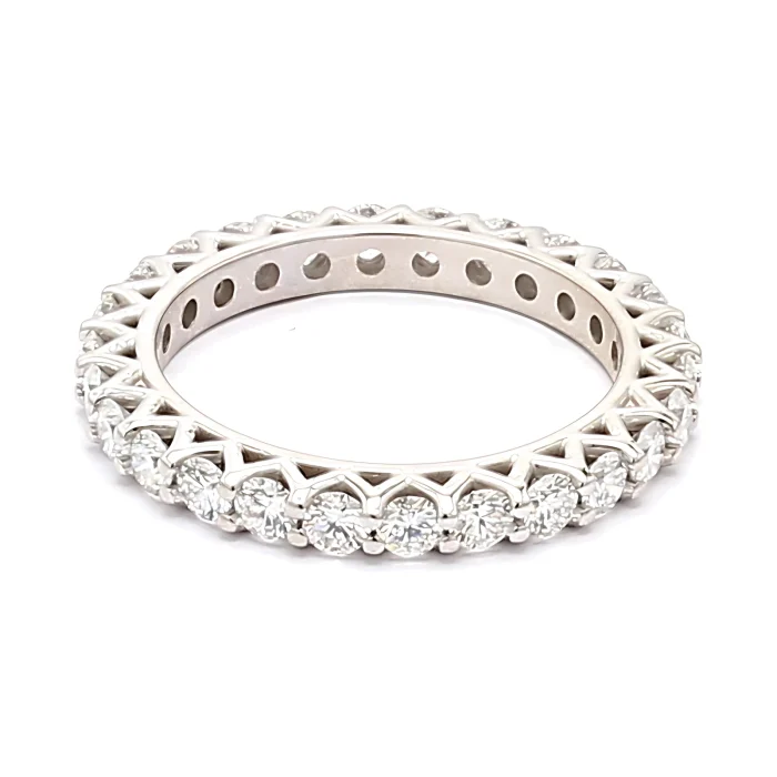 14K White Gold Diamond Eternity Band, 1.45 ct tw