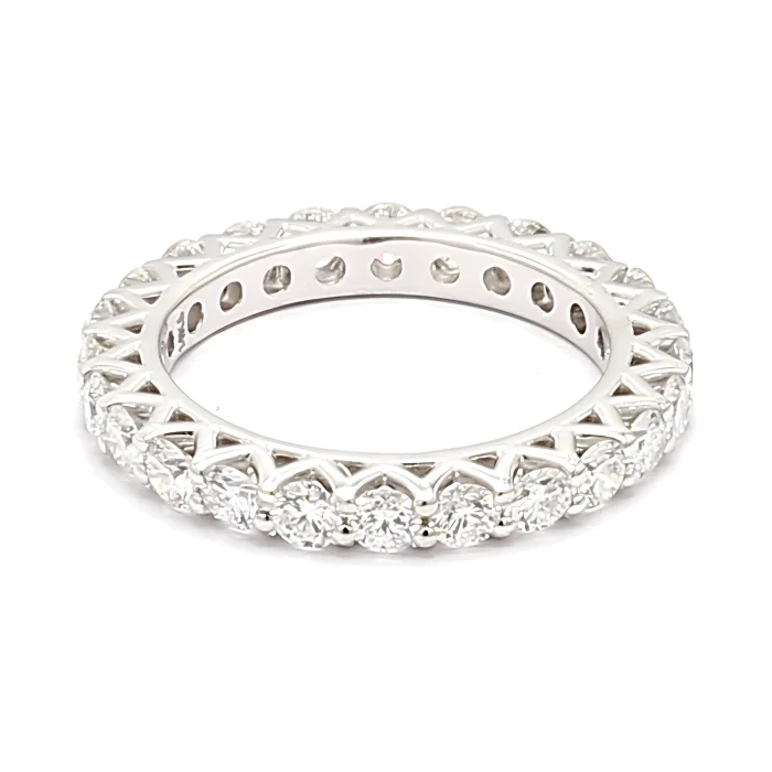 14K White Gold Diamond Eternity Band, 1.49 ct tw