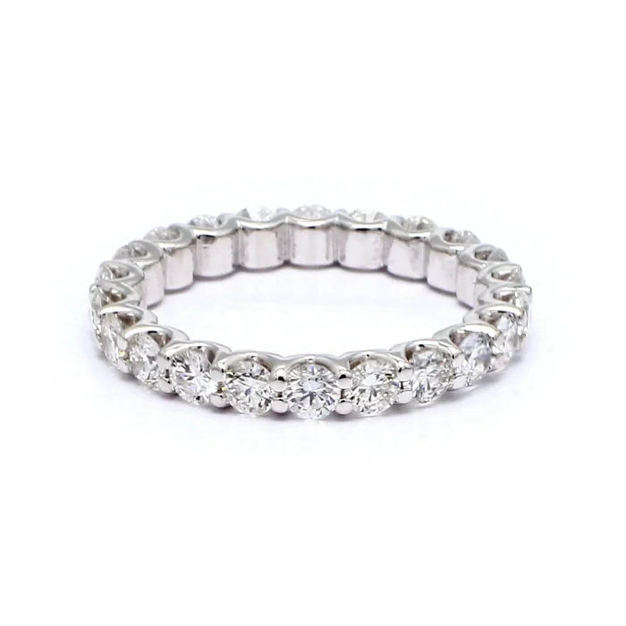14K White Gold Diamond Eternity Band, 1.90 ct tw