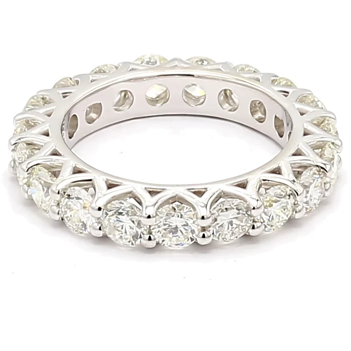 14K White Gold Diamond Eternity Band, 3.51 ct tw