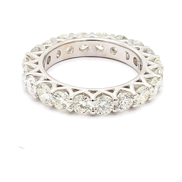 14K White Gold Diamond Eternity Band, 3.71 ct tw