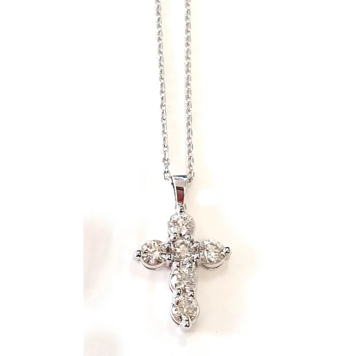 14K White Gold Diamond Pendant, 1.43 ct tw