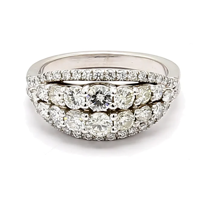 14K White Gold Diamond Ring, 1.40 ct tw