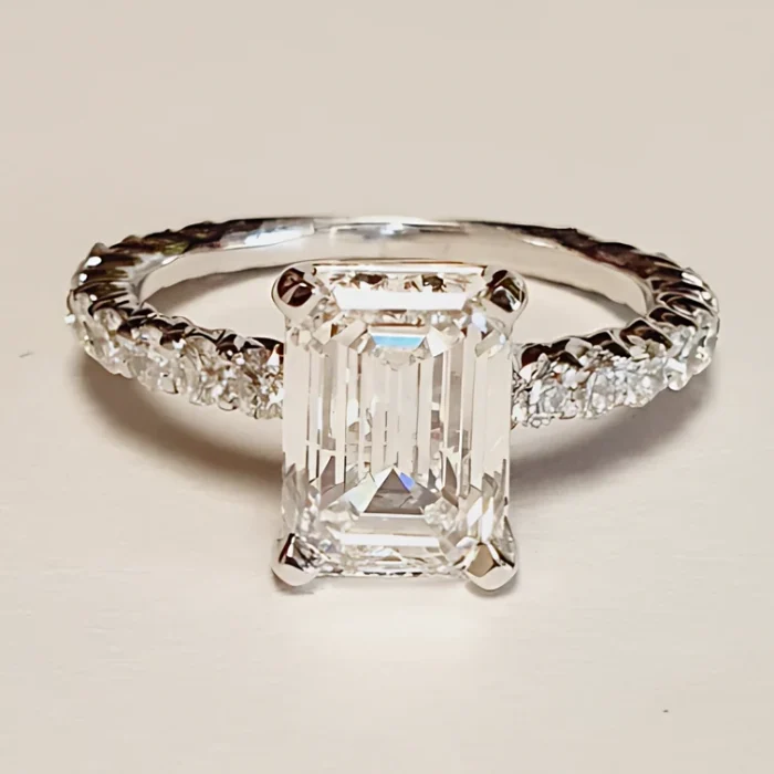 14K White Gold Diamond Semi-Mount, 0.72 ct tw