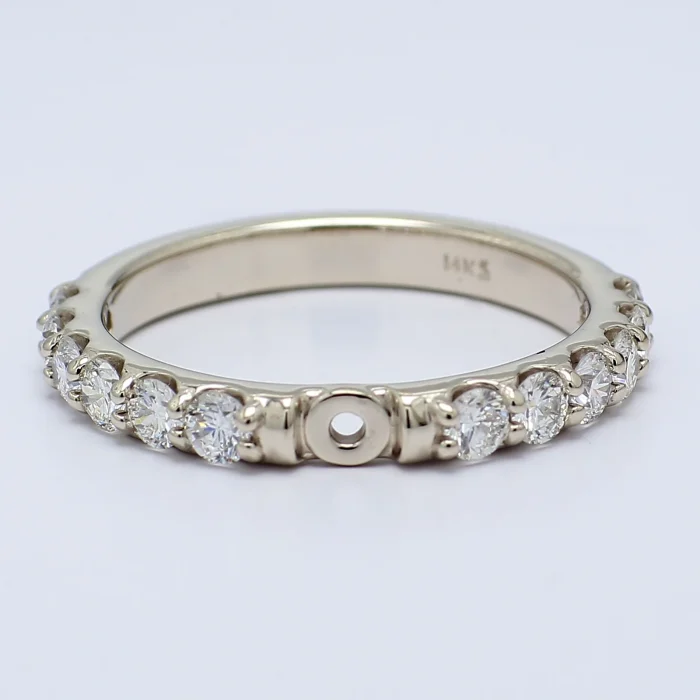 14K White Gold Diamond Semi-Mount, 0.77 ct tw