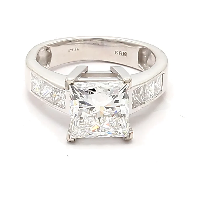 14K White Gold Diamond Semi-Mount, 0.94 ct tw