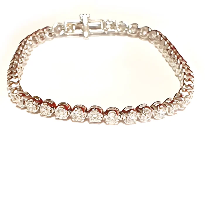 14K White Gold Diamond Tennis Bracelet, 4.00 ct tw