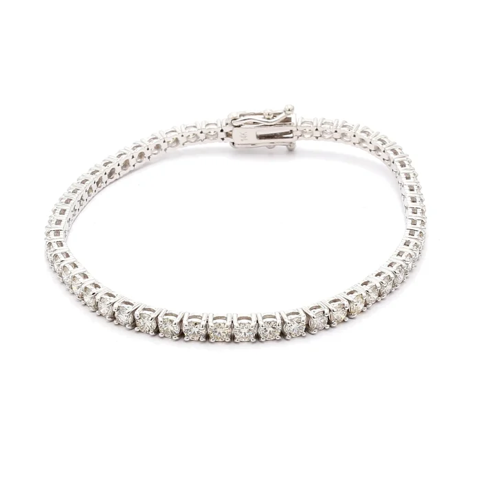 14K White Gold Diamond Tennis Bracelet, 5.60 ct tw