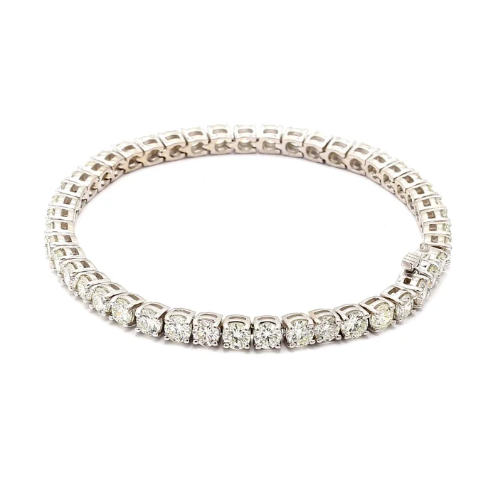 14K White Gold Diamond Tennis Bracelet, 9.18 ct tw