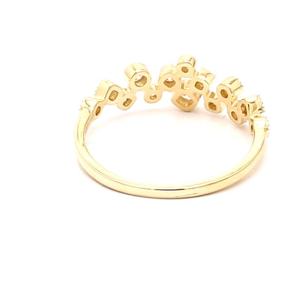 14K Yellow Gold Filigree Diamond Band, 0.23 ct tw