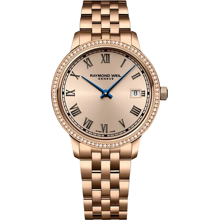 Raymond Weil Toccata Ladies 34mm Rose Gold PVD Diamond Rosé Dial