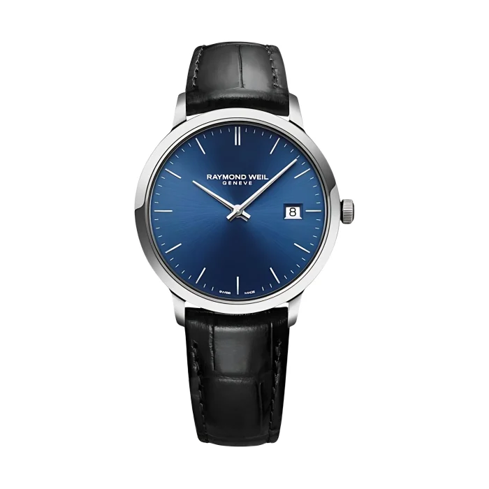 Raymond Weil Toccata 39mm Blue Dial Leather Strap