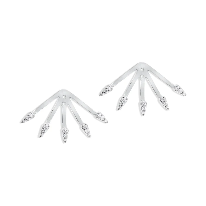 KC Designs 14k White Gold Diamond Triangle Ear Jackets