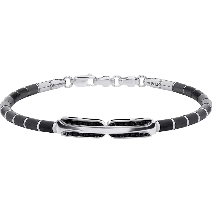 Zancan Sterling Silver Black Spinel Bracelet