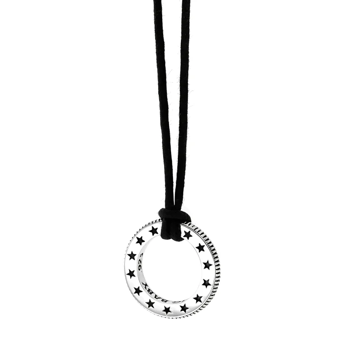 King Baby Coin Edge Circle Pendant with Engraved Star