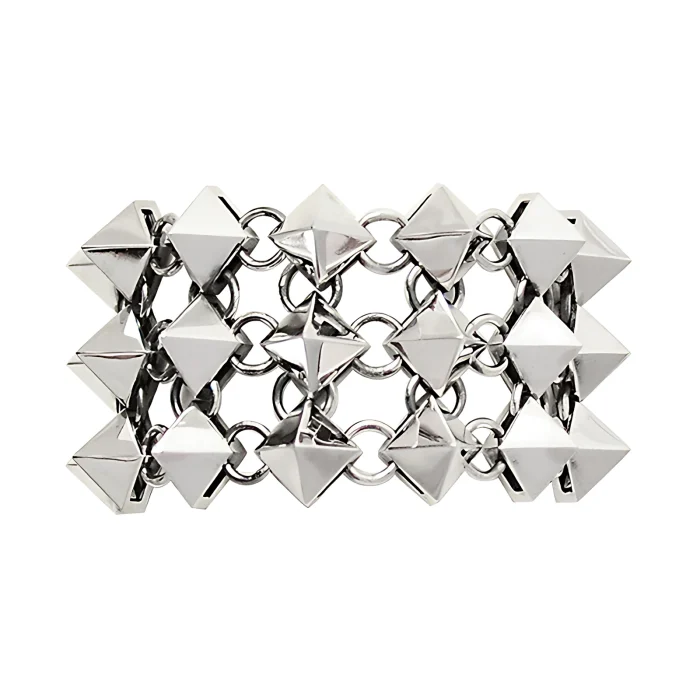 King Baby Pyramid Spike Chainmail Bracelet