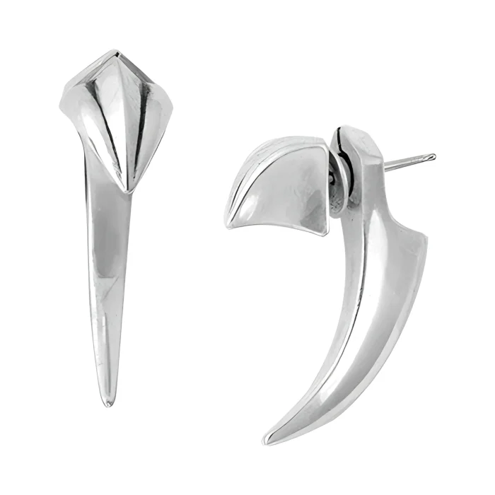 King Baby Claw Tunnel Earrings with Spike Back