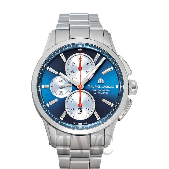 Maurice Lacroix Pontos Chronographe 43mm Blue Dial Steel Bracelet