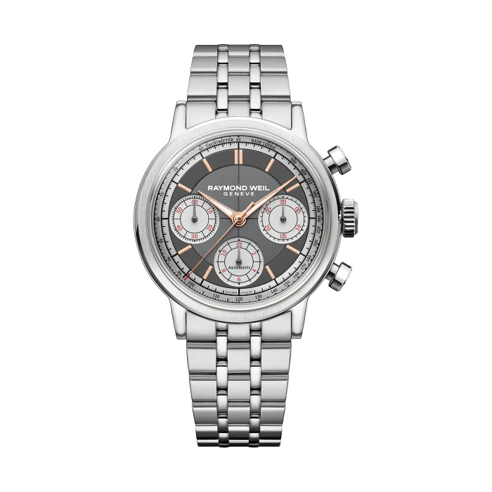 Raymond Weil Millesime Tri-Compax Chronograph 39mm Anthracite Dial