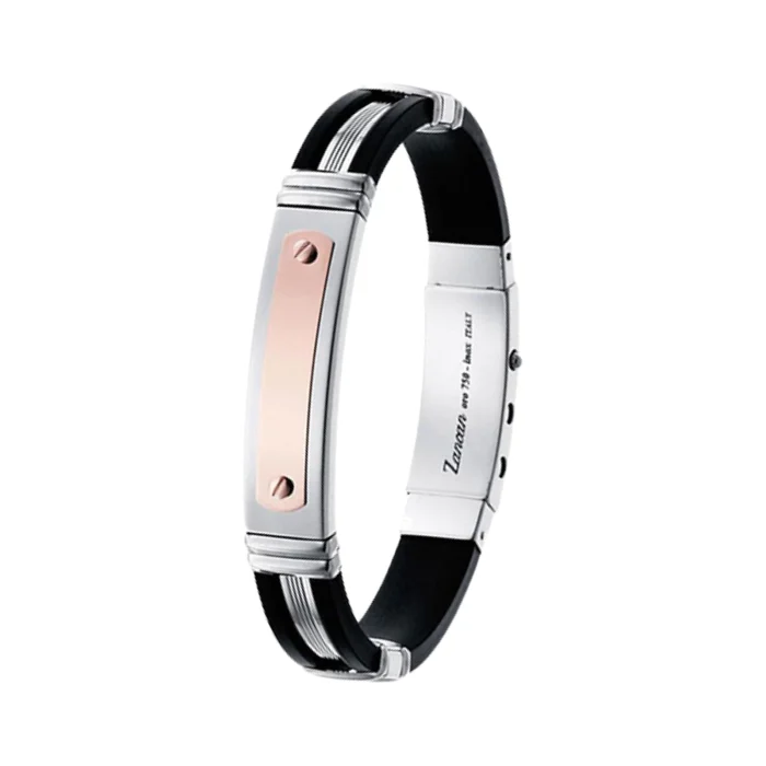 Zancan Sterling Silver and Rose Gold Bracelet