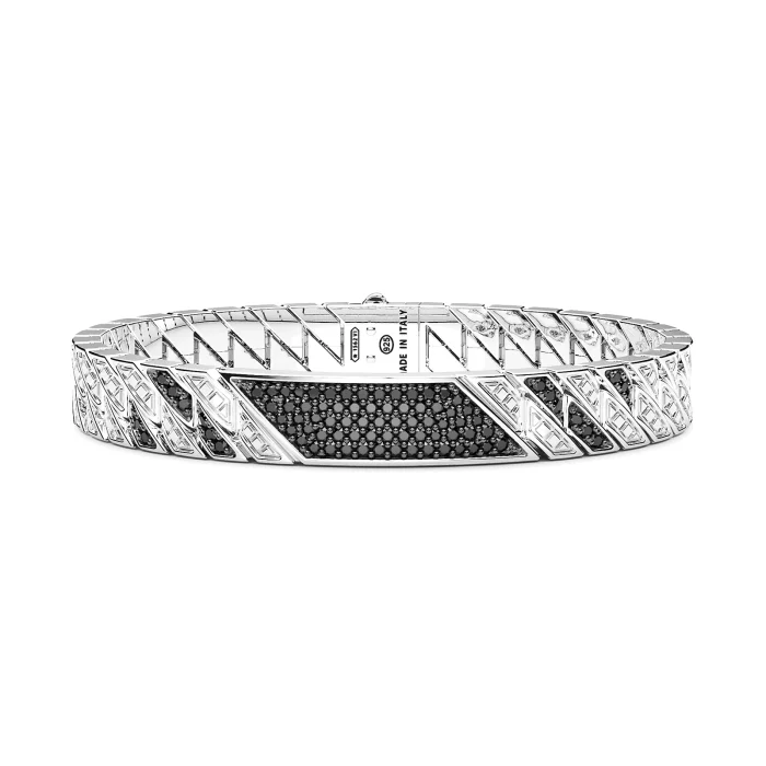 Zancan Sterling Silver Black Spinel Bracelet