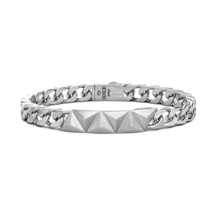 Zancan Studio Sterling Silver Curb Chain Plaque Bracelet