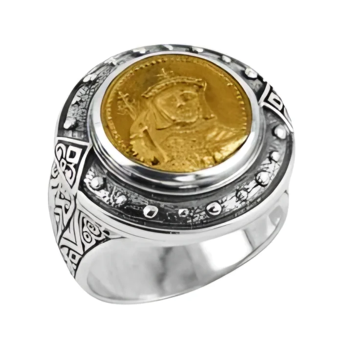 Konstantino Byzantium Sterling Silver and Bronze Ring