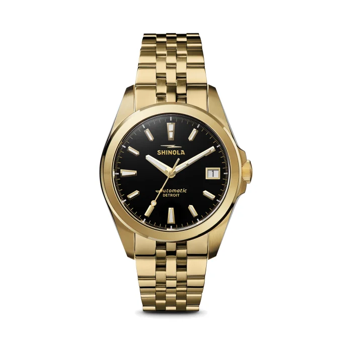 Shinola Circadian Monster Automatic 36mm Gold Black Enamel Dial