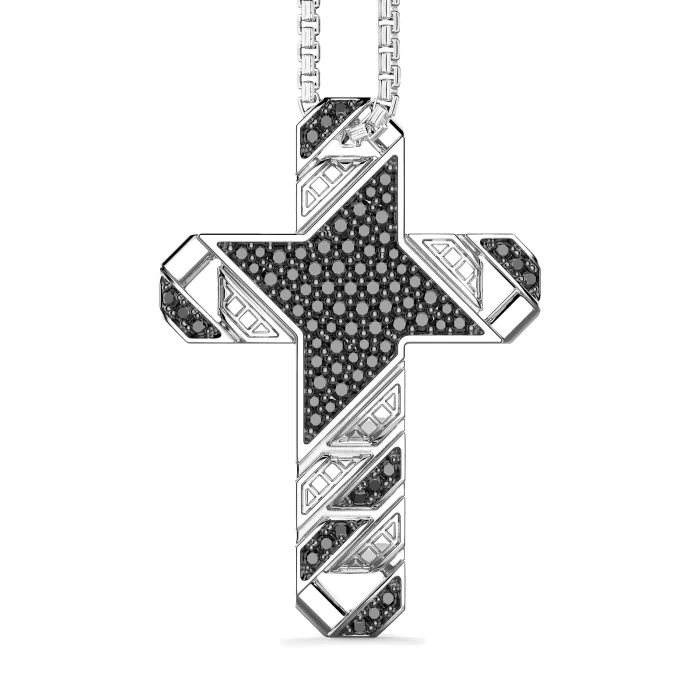 Zancan Sterling Silver Black Spinel Necklace